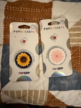 PopSocket PopGrip Sunflower Yellow and Pink Mandala Phone Grips